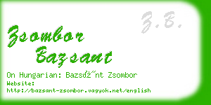 zsombor bazsant business card